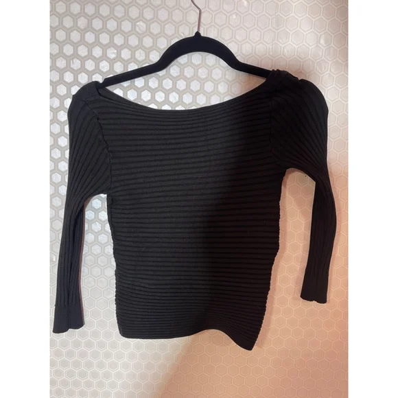Women's Wayne Rogers Black Long Sleeve Top Size M - Picture 2 of 6
